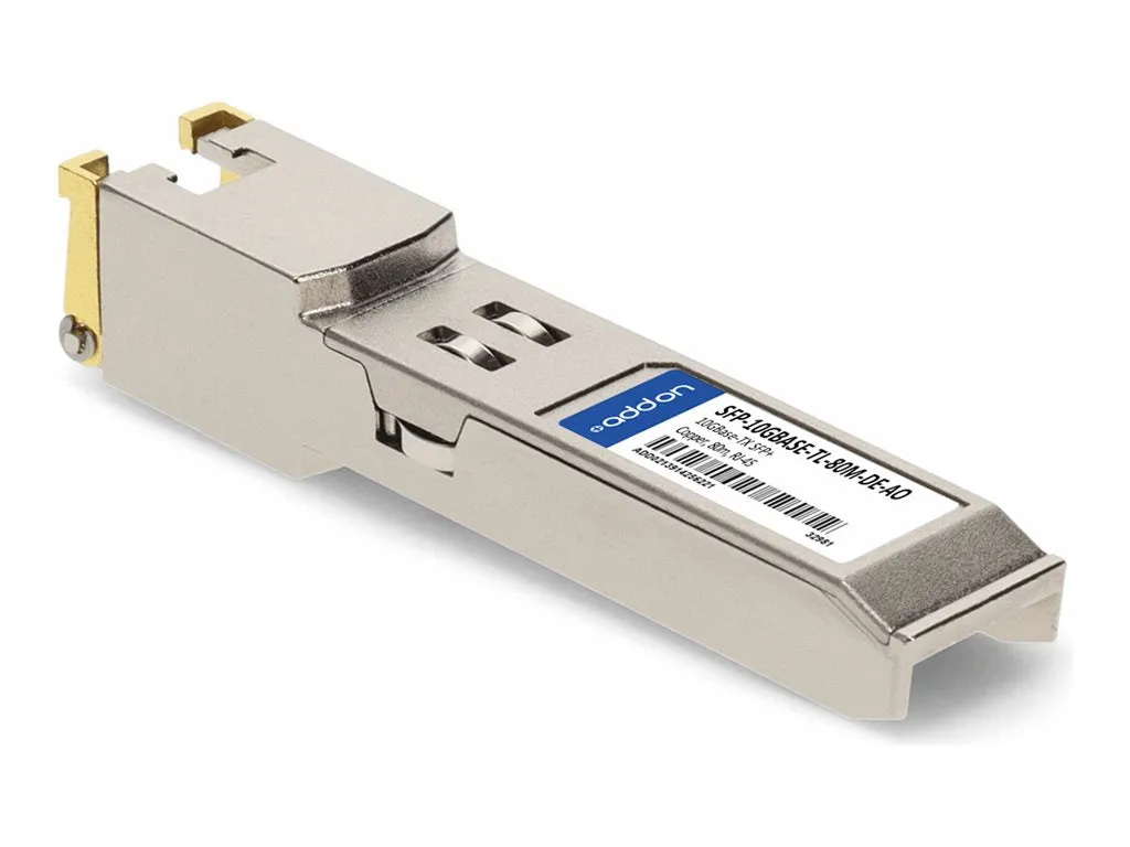 AddOn - SFP  transceiver module - 10GbE - over copper - 10GBase-T - RJ-45 - up to 262 ft - TAA Compliant SFP-10GBASE-TL-80M-DE-AO