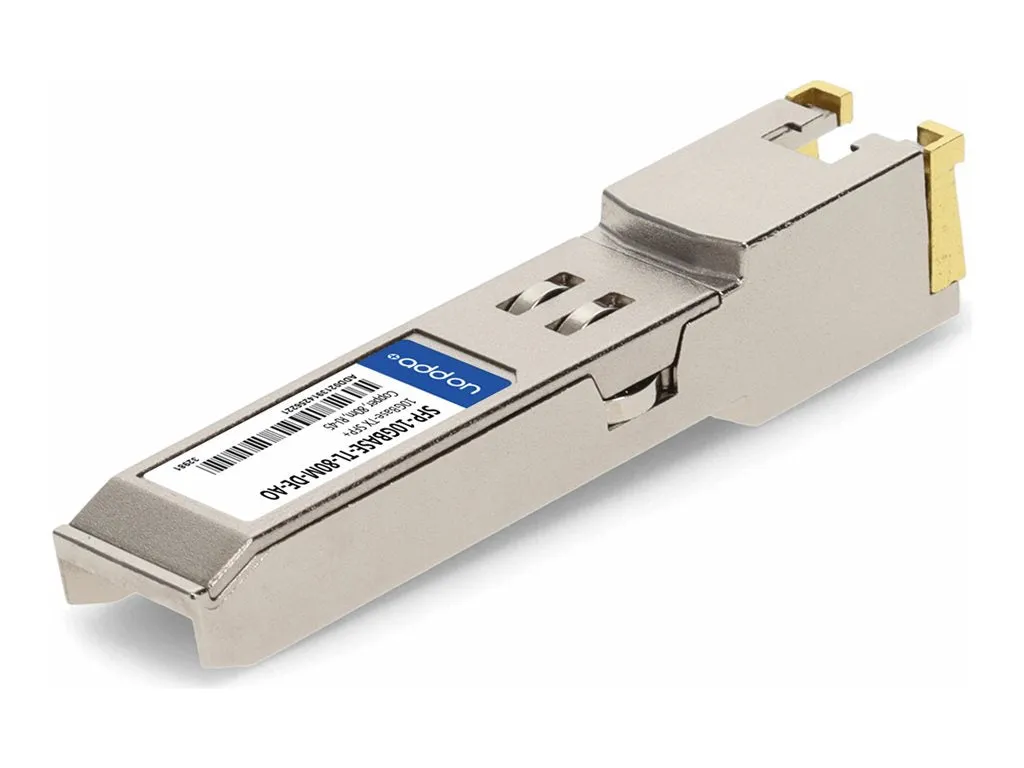AddOn - SFP  transceiver module - 10GbE - over copper - 10GBase-T - RJ-45 - up to 262 ft - TAA Compliant SFP-10GBASE-TL-80M-DE-AO