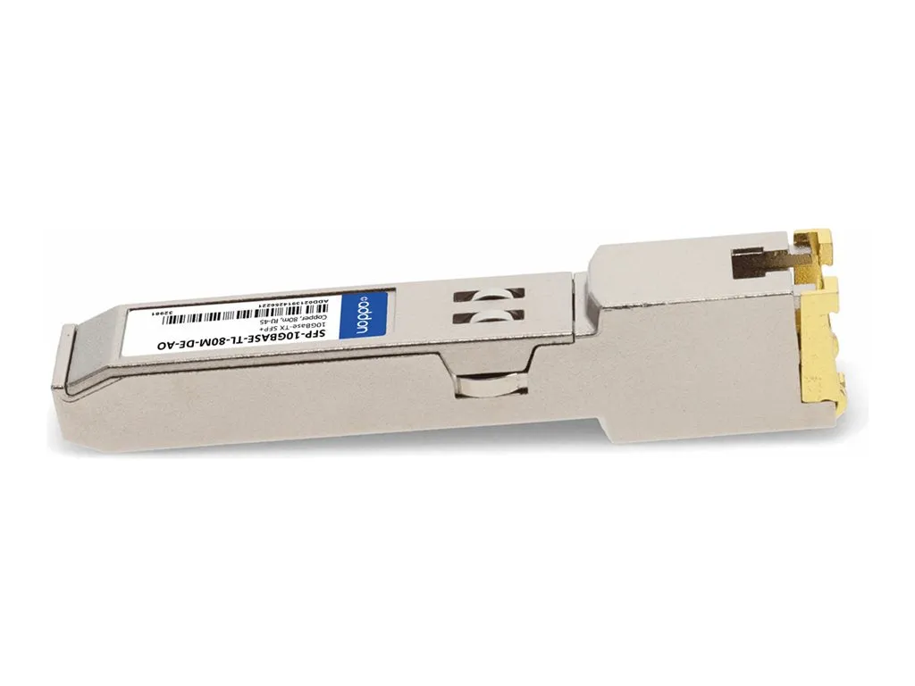 AddOn - SFP  transceiver module - 10GbE - over copper - 10GBase-T - RJ-45 - up to 262 ft - TAA Compliant SFP-10GBASE-TL-80M-DE-AO