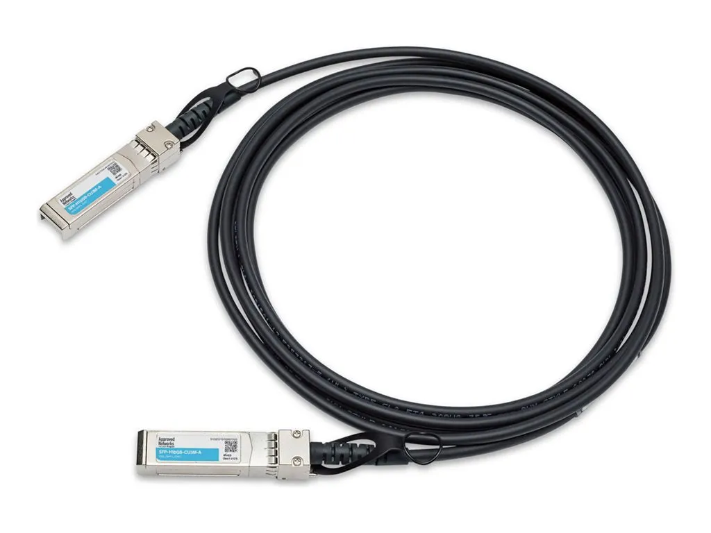 Approved Networks - 10GBase-CU direct attach cable - SFP  to SFP  - 10 ft - twinaxial - passive, solid SFP-H10GB-CU3M-A