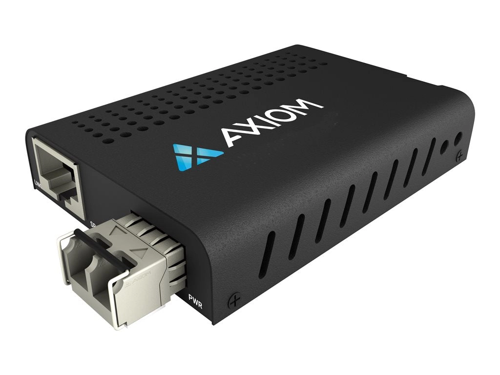 Axiom Mini - Fiber media converter - 1GbE - over CAT 5/5e/6 - 10Base-T, 1000Base-LX, 1000Base-SX, 100Base-TX, 1000Base-T - RJ-45 AXG99290