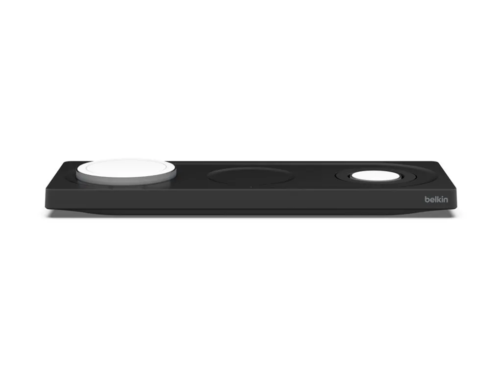 Belkin BoostCharge Pro 3-in-1 - Wireless charging pad - Fast Charge - black - for Apple AirPods; AirPods Pro; iPhone 12, 13; WIZ016TTBK
