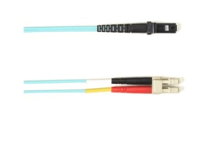 Black Box - Patch cable - LC multi-mode (M) to MT-RJ multi-mode (M) - 10 m - fiber optic - 50 / 125 micron - plenum - aqua FOCMP50-010M-LCMT-AQ