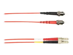 Black Box - Patch cable - ST multi-mode (M) to LC multi-mode (M) - 1 m - fiber optic - 62.5 / 125 micron - red FOCMR62-001M-STLC-RD