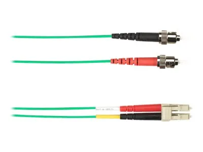 Black Box - Patch cable - ST multi-mode (M) to LC multi-mode (M) - 2 m - fiber optic - 50 / 125 micron - plenum - green FOCMP50-002M-STLC-GN