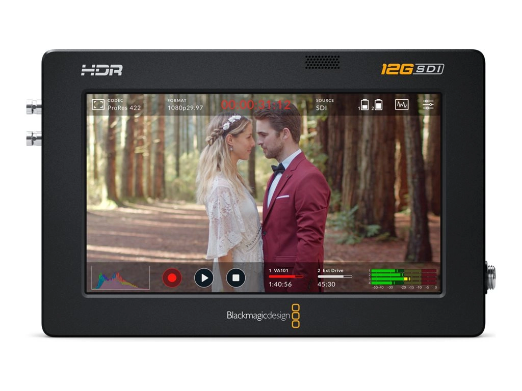 Blackmagic Video Assist 12G HDR - LCD / DVR combo - color - on-camera - 5 - High Definition" D/AVIDA12/5HDR-SG