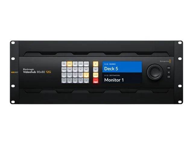 Blackmagic Videohub 80x80 12G - Video router HUBSMAS12G8080-SS