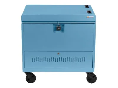 Bretford Cube Toploader TVTL30CADUSB - Cart (charge only) - pre-wired - for 30 tablets / notebooks - with caddies - lockable TVTL30CADUSB-SKY