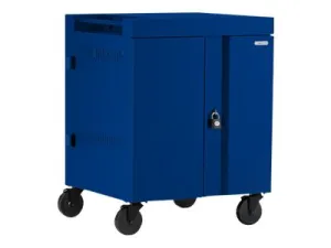 Bretford Cube TVC16PAC - Cart (charge only) - for 16 netbooks/tablets - lockable - welded steel - royal blue - screen size: up TVC16PAC-RB