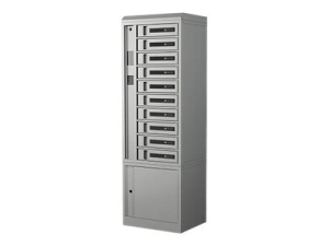 Bretford TechGuard Connect Locker TCLA7S100EF11 - Cabinet unit - for 10 notebooks/tablets/eBook reader - lockable - steel - platinum TCLAKS110EF11