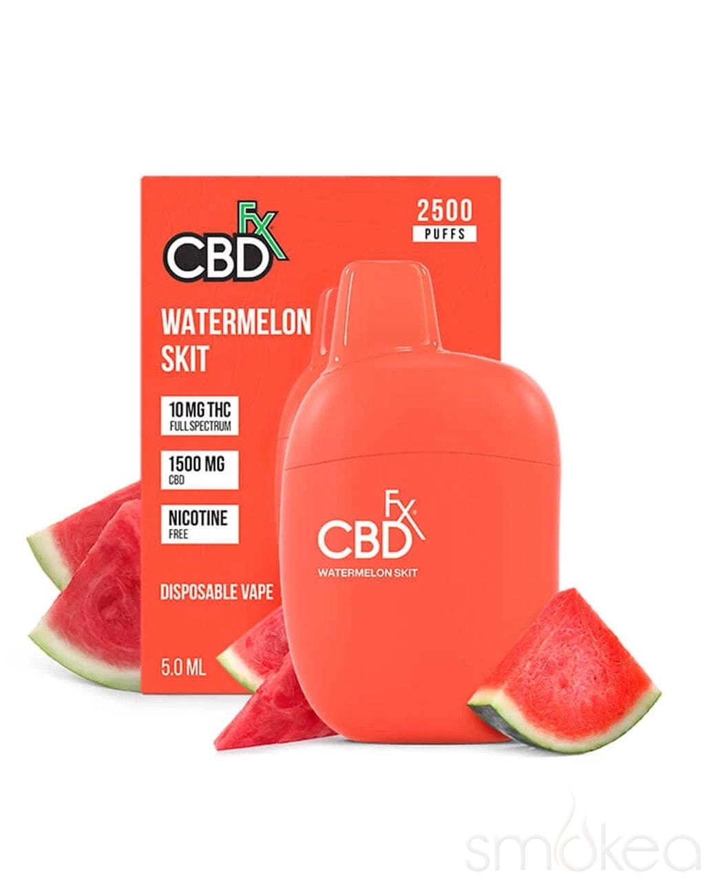 CBDfx 1500mg CBD   10mg THC Disposable Vape Pen - Watermelon Skit