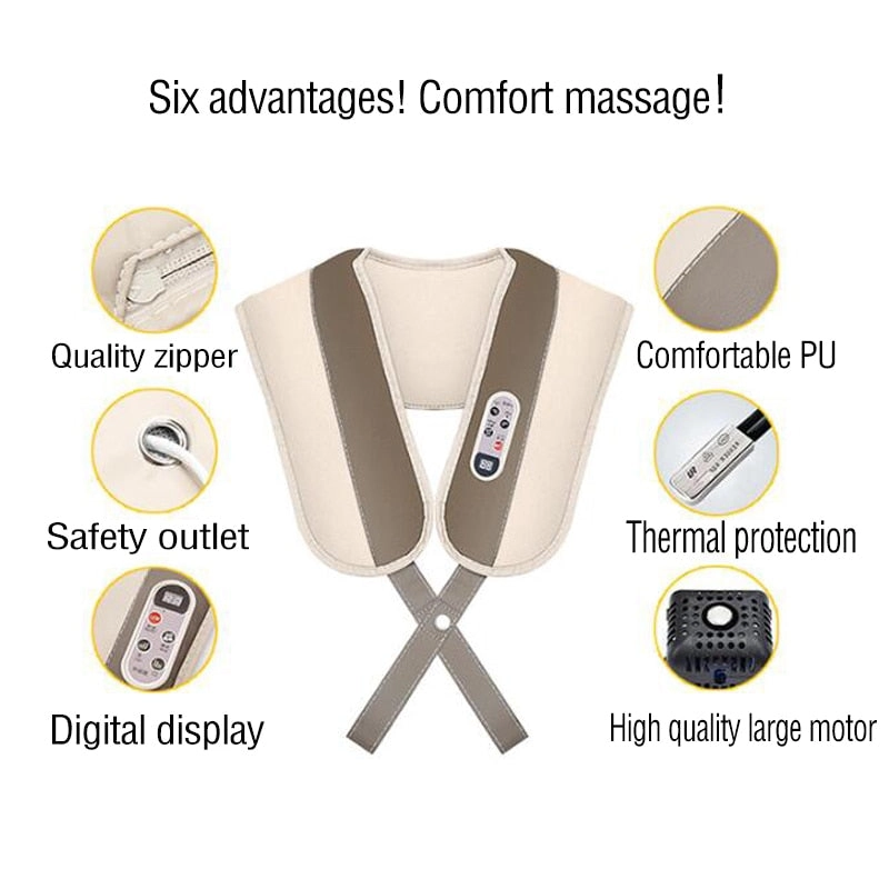 Cervical Massage shawls with Heat Deep Kneading Massager Shoulders