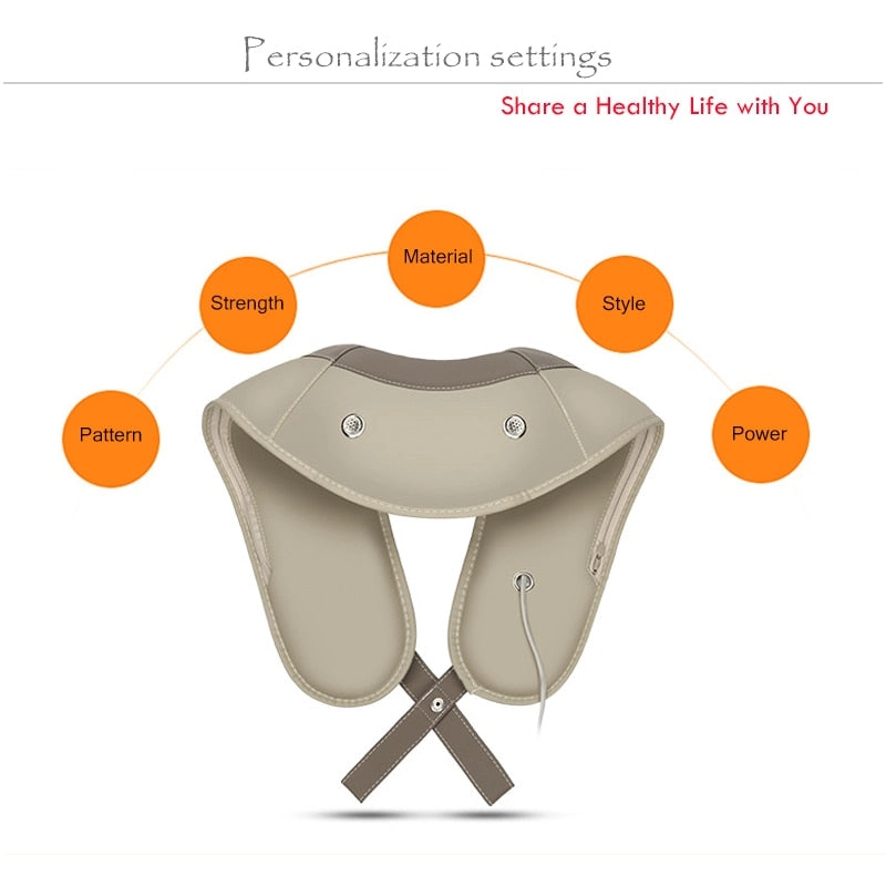 Cervical Massage shawls with Heat Deep Kneading Massager Shoulders