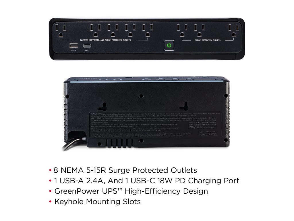 CyberPower Standby Series SL950U - UPS - AC 120 V - 510 Watt - 950 VA - 6.5 Ah - USB - output connectors: 8 - black