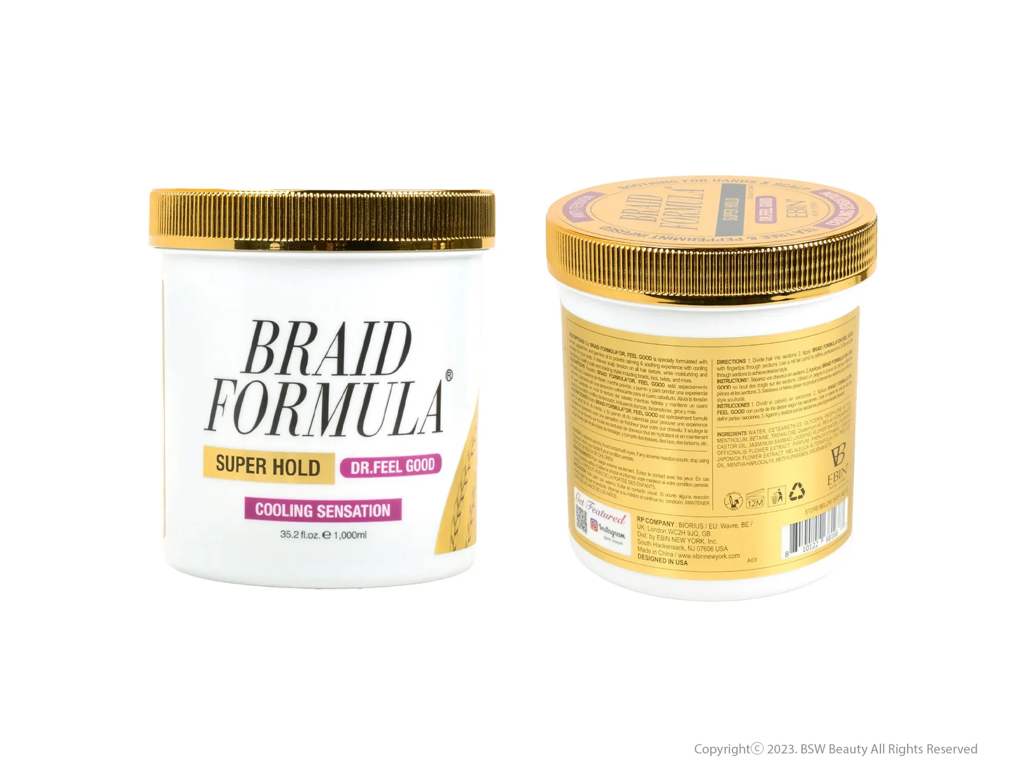 EBIN BRAID FORMULA DR. FEEL GOOD - 35.2OZ/ 1,000ML