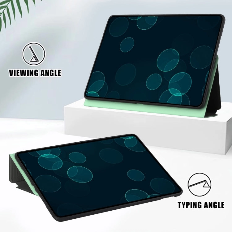 For iPad mini 6 Dual-Folding Horizontal Flip Tablet Case with Holder  Sleep / Wake-up
