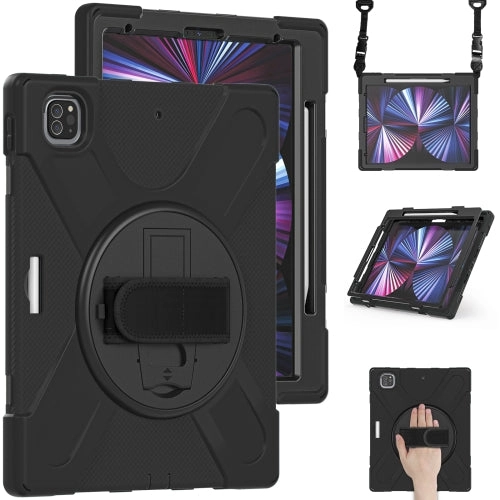 For iPad Pro 12.9 2021 Silicone   PC Protective Tablet Case with Holder  Shoulder