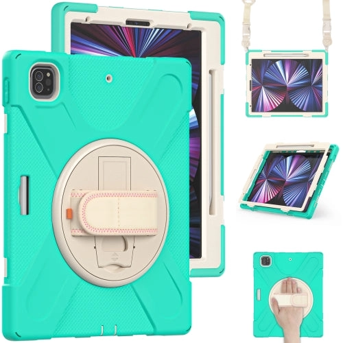 For iPad Pro 12.9 2021 Silicone   PC Protective Tablet Case with Holder  Shoulder