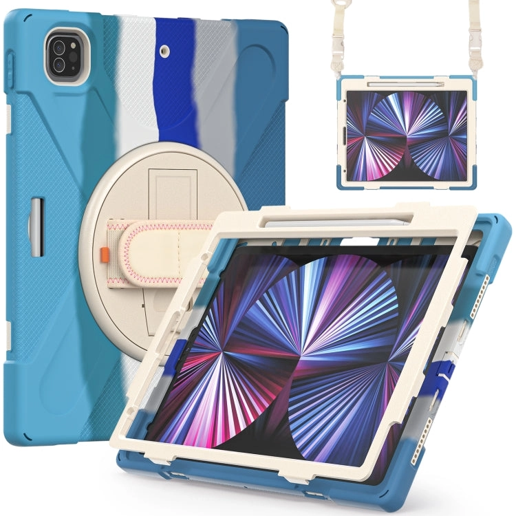 For iPad Pro 12.9 2021 Silicone   PC Protective Tablet Case with Holder  Shoulder