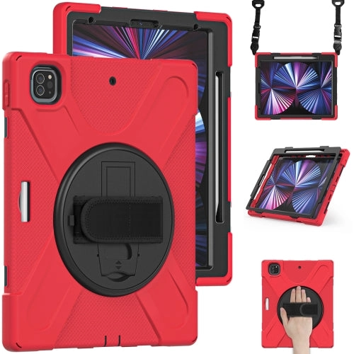 For iPad Pro 12.9 2021 Silicone   PC Protective Tablet Case with Holder  Shoulder
