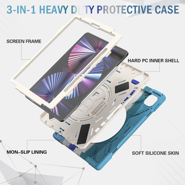 For iPad Pro 12.9 2021 Silicone   PC Protective Tablet Case with Holder  Shoulder