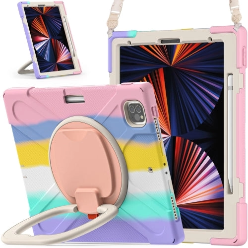 For iPad Pro Silicone   PC Protective Tablet Case with Holder  Shoulder Strap