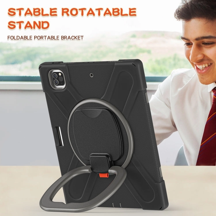 For iPad Pro Silicone   PC Protective Tablet Case with Holder  Shoulder Strap