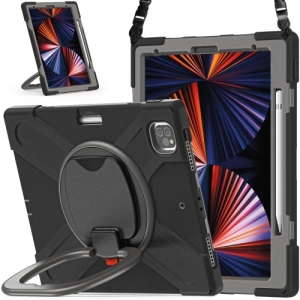 For iPad Pro Silicone   PC Protective Tablet Case with Holder  Shoulder Strap