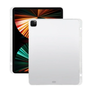 For iPad Pro Transparent All-inclusive TPU Silicone Anti-drop Protective Tablet Case with Pen Slot