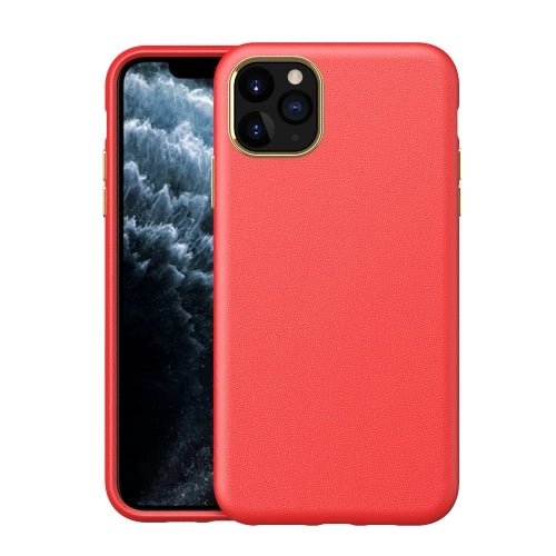 For iPhone 11 Electroplating Leather Texture PC   TPU Shockproof Case