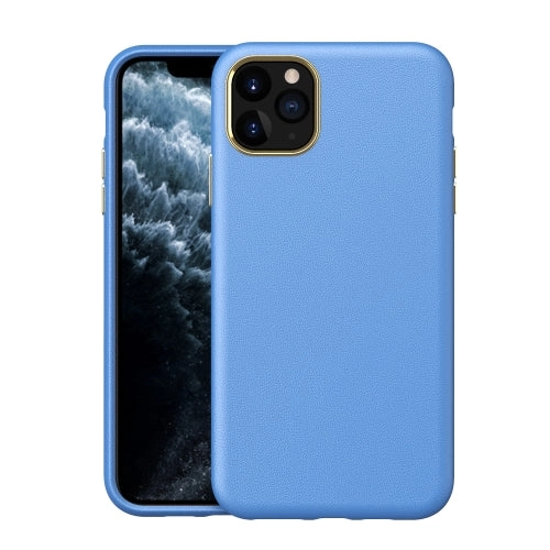 For iPhone 11 Electroplating Leather Texture PC   TPU Shockproof Case