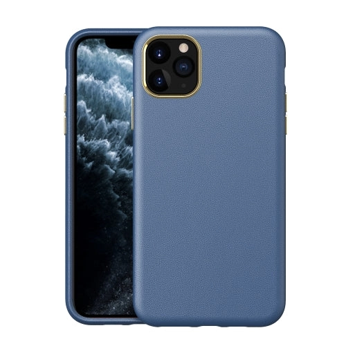 For iPhone 11 Electroplating Leather Texture PC   TPU Shockproof Case