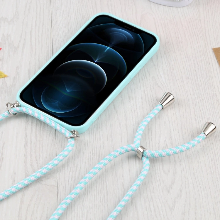For iPhone 12 Candy Transparent Phone Case with Lanyard
