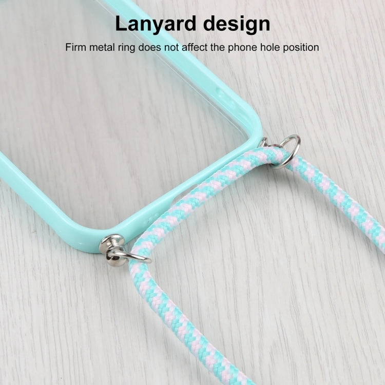 For iPhone 12 Candy Transparent Phone Case with Lanyard