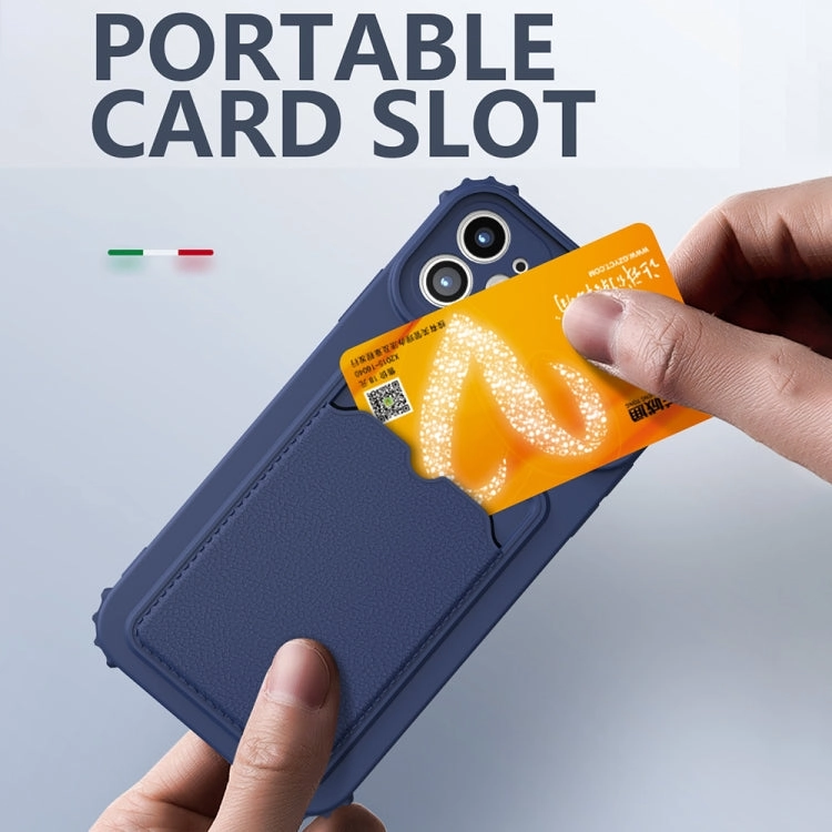 For iPhone 12 Sliding Camera Cover TPU Shockproof Case with Card Slot
