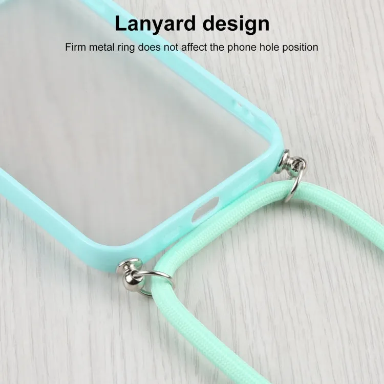 For iPhone 13 Candy Transparent Phone Case with Lanyard