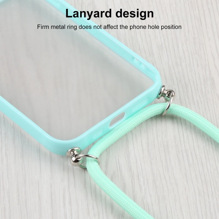 For iPhone 13 Candy Transparent Phone Case with Lanyard