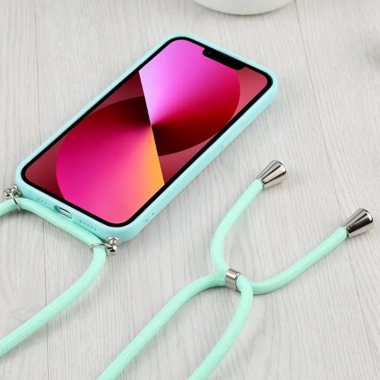 For iPhone 13 Candy Transparent Phone Case with Lanyard