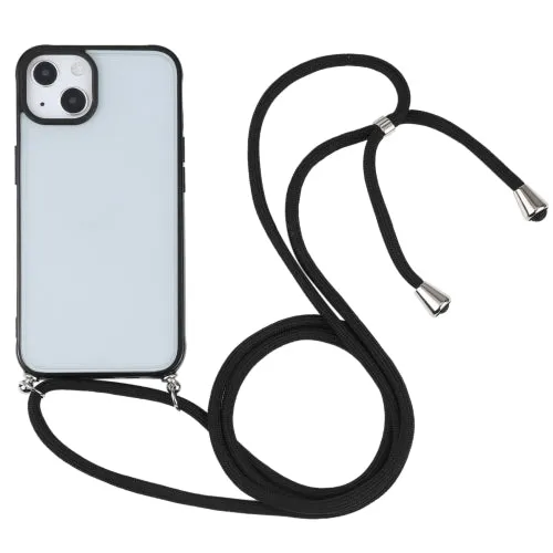 For iPhone 13 Candy Transparent Phone Case with Lanyard