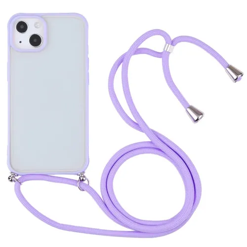 For iPhone 13 Candy Transparent Phone Case with Lanyard