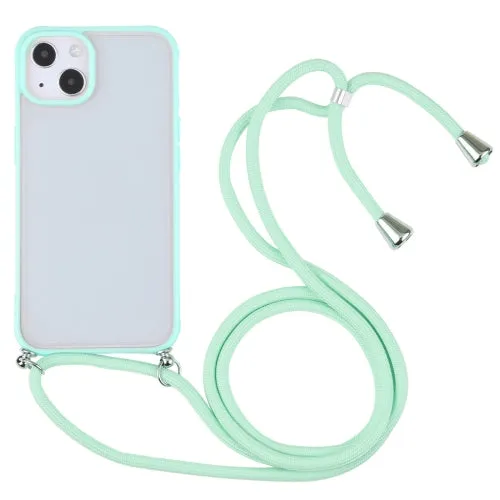 For iPhone 13 Candy Transparent Phone Case with Lanyard