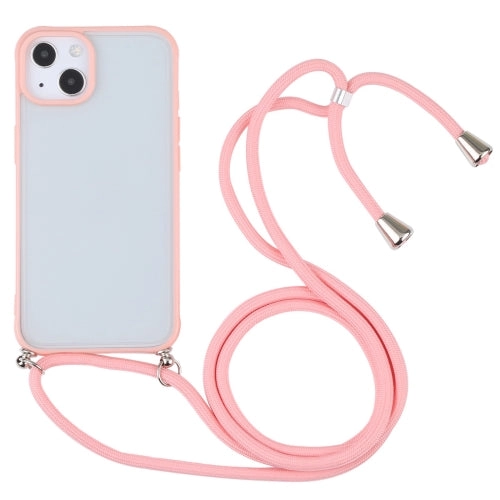 For iPhone 13 Candy Transparent Phone Case with Lanyard