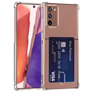 For Samsung Galaxy Note 20 TPU Transparent Protective Case with Card