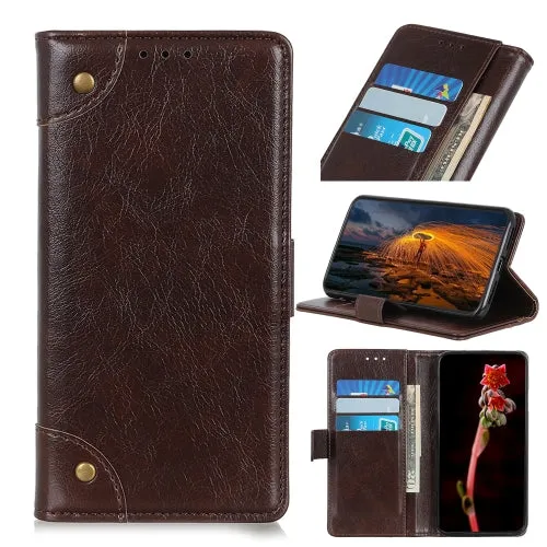 For Samsung Galaxy S22 5G Copper Buckle Nappa Texture Horizontal Flip Leather Case with Holder