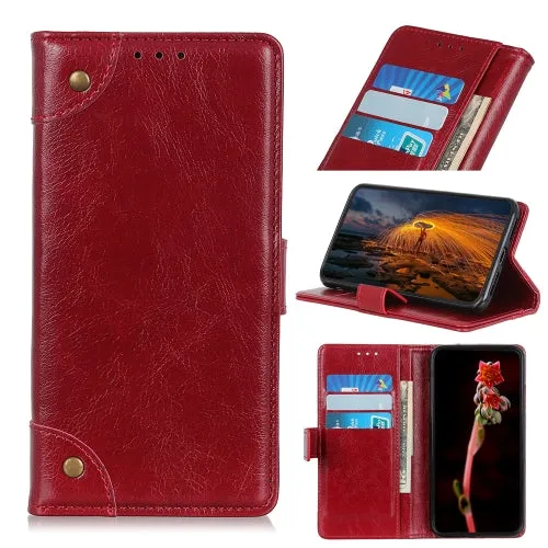 For Samsung Galaxy S22 5G Copper Buckle Nappa Texture Horizontal Flip Leather Case with Holder