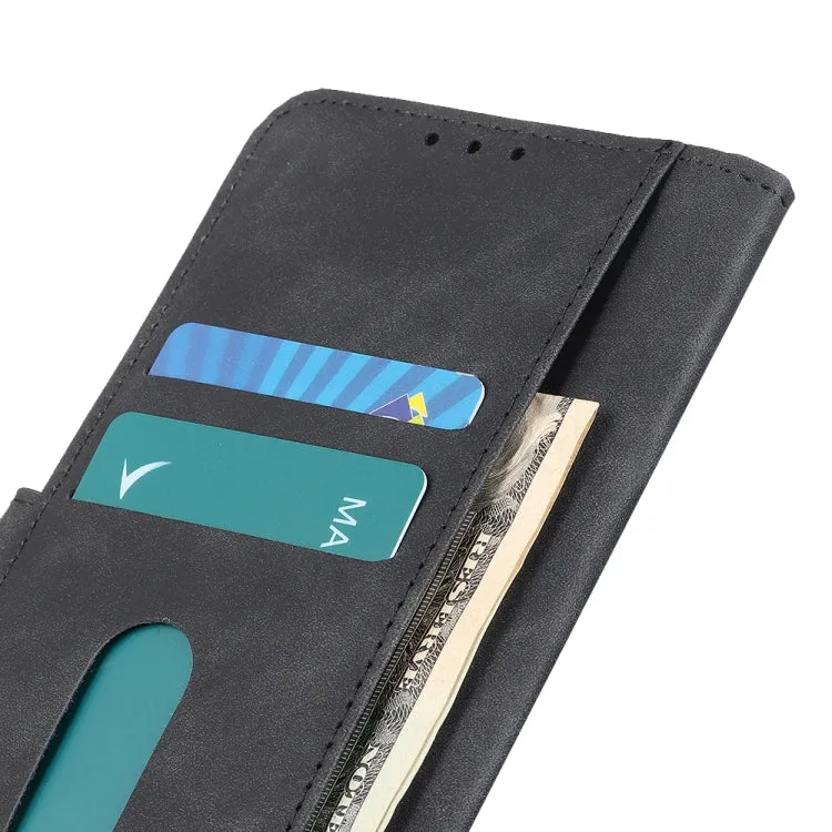 For Samsung Galaxy S22 5G KHAZNEH Retro Texture PU   TPU Horizontal Flip Leather Case with Holder