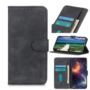 For Samsung Galaxy S22 5G KHAZNEH Retro Texture PU   TPU Horizontal Flip Leather Case with Holder