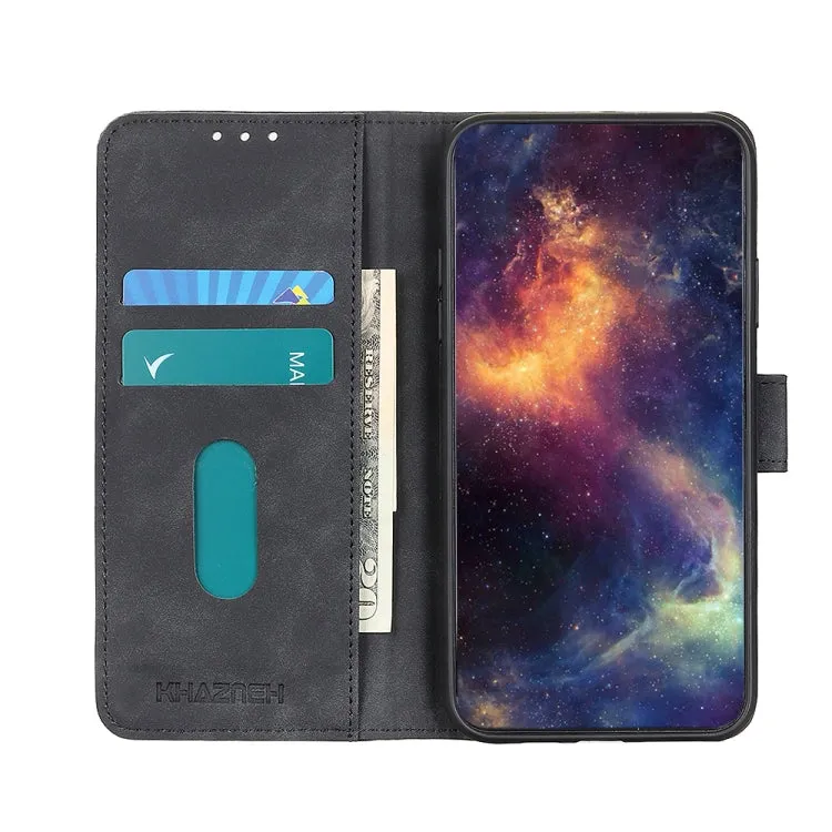 For Samsung Galaxy S22 5G KHAZNEH Retro Texture PU   TPU Horizontal Flip Leather Case with Holder