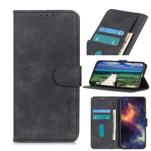 For Samsung Galaxy S22 5G KHAZNEH Retro Texture PU   TPU Horizontal Flip Leather Case with Holder
