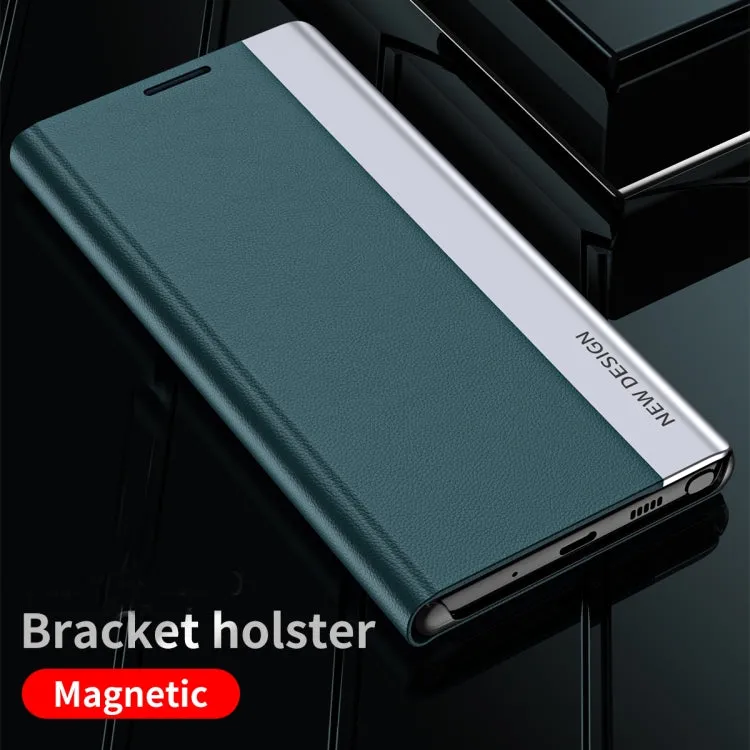 For Xiaomi Mi 11 Side Electroplated Magnetic Ultra-Thin Horizontal Flip Leather Case with